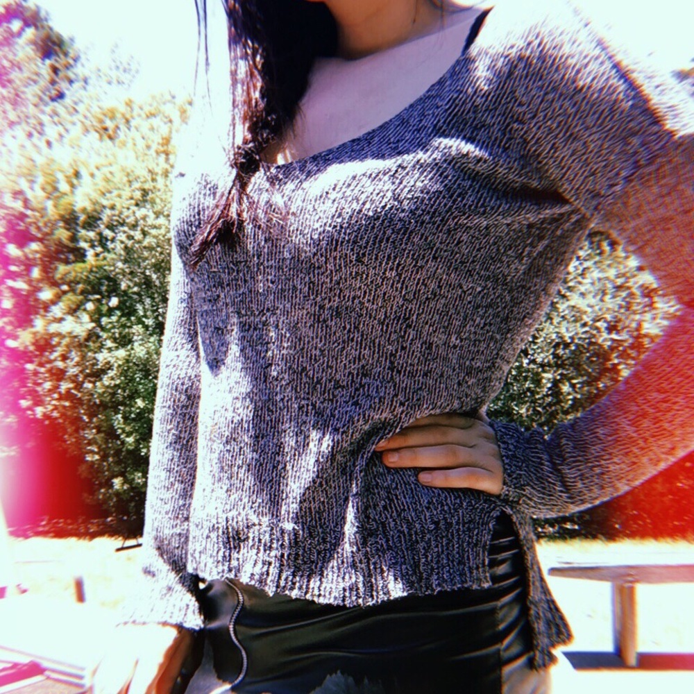 Black and white sweater